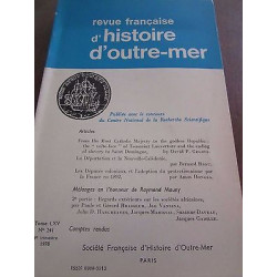 Revue Française d'Histoire d'outre mer Tome LXV n241 4ème trimestre