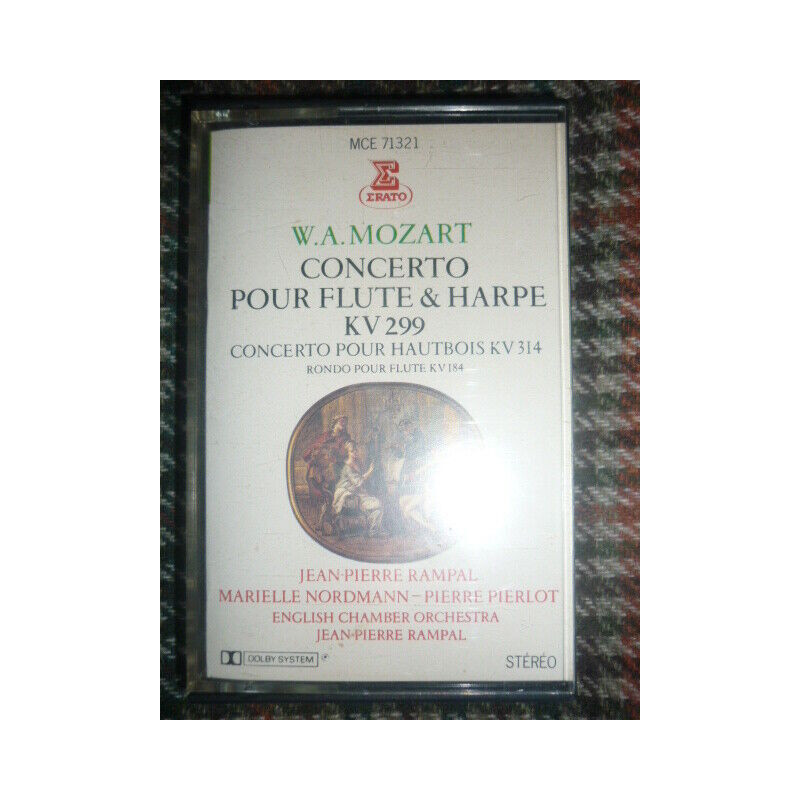 Mozart Concerto pour flûte harpe kv 299 Cassette Audio-K7 Erato...