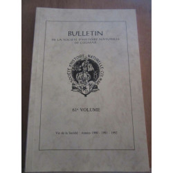 Bulletin de la Société d'Histoire Naturelle de colmar 61è volume 91 92