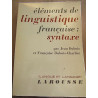 Jean dubois éléments de linguistique française syntaxe larousse