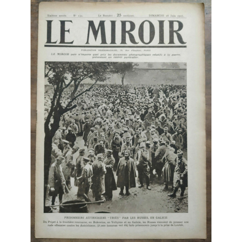 Le Miroir n134 18 Juin 1916