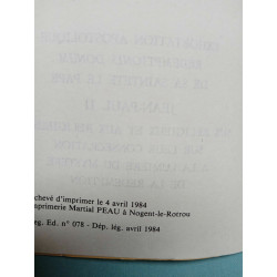 Le Don de la redemption Jean Paul II exhortation apostolique