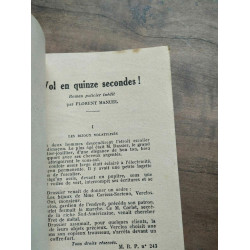 Mon Roman policier Vol en quinze secondes - Florent manuel