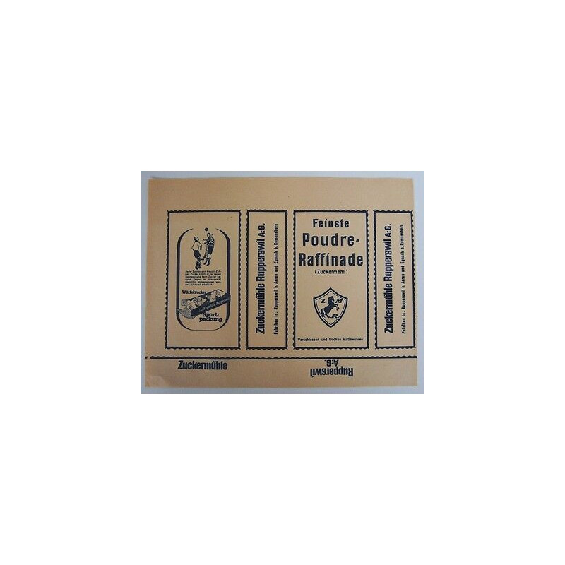 Glycophilie Emballage neuf boite de sucres ZUCKERMÜHLE RUPPERSWIL...