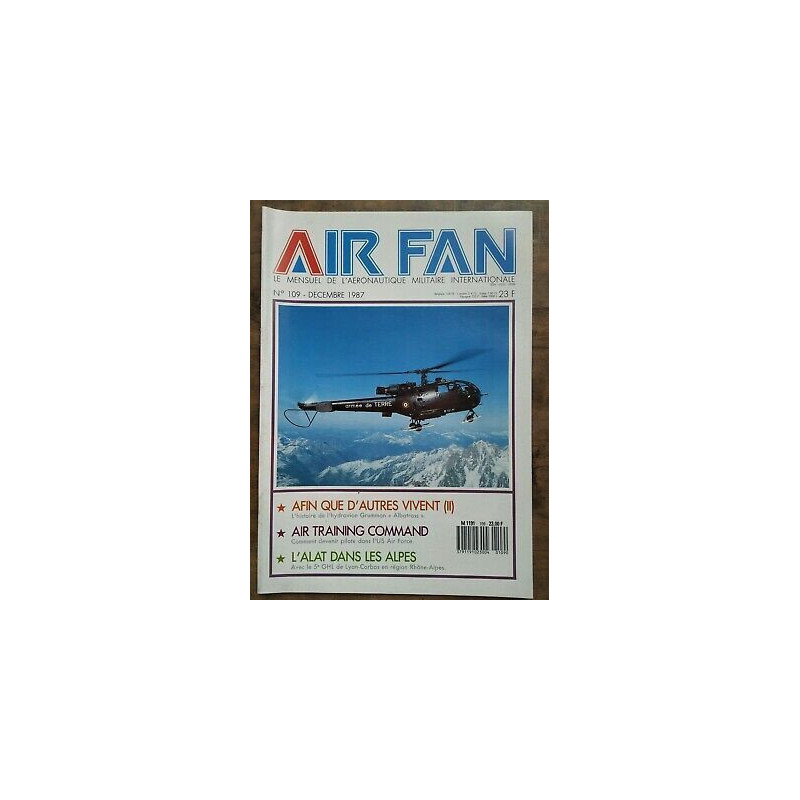 Air Fan Le Mensuel de L'aeronautique Militaire Nº 109 Decembre 1987