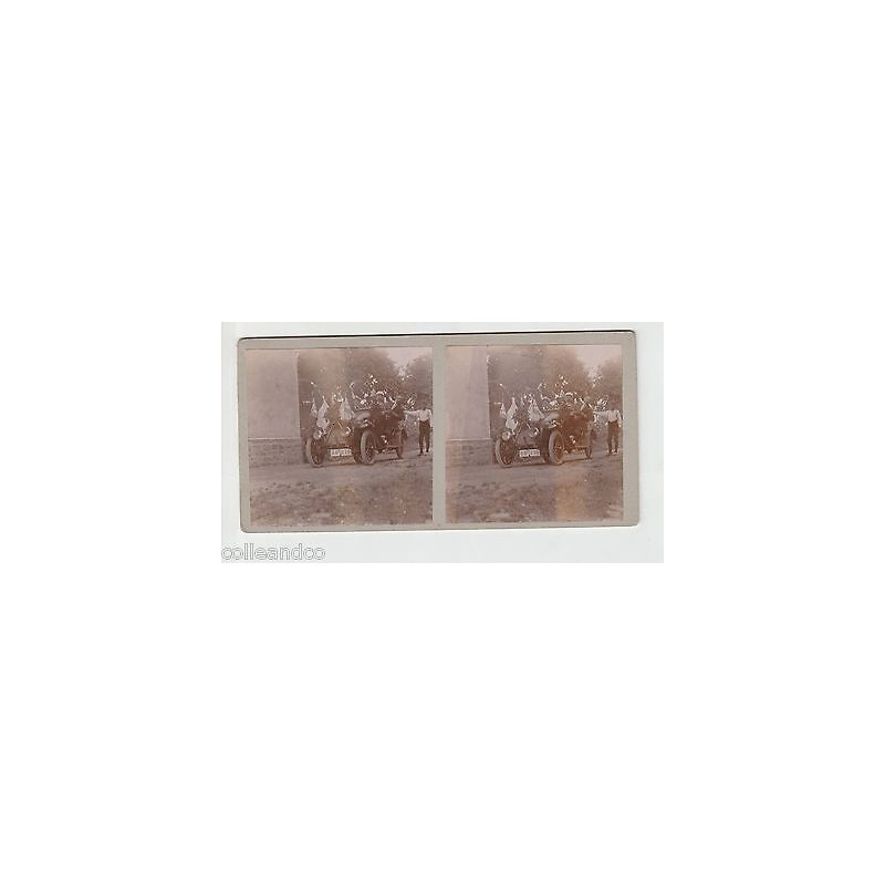 Vue Stéréoscopique Stéréo ANCIENNE AUTO ANCETRE VOITURE