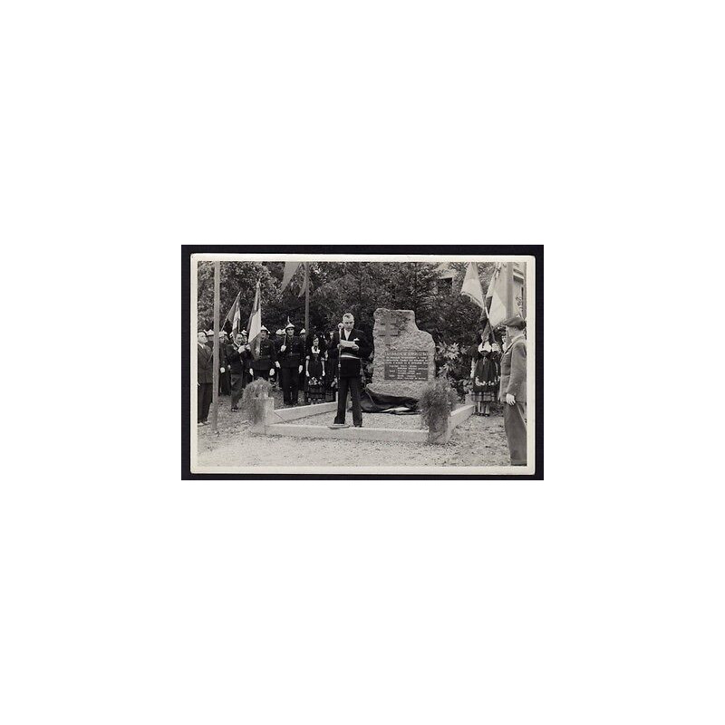 CPA Carte Photo seppois le bas 68 Monument du Char Novembre 1944...