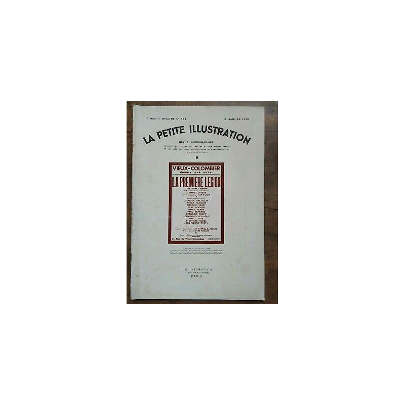 La Petite illustration n903 Théatre Nº452 14 Janvier 1939