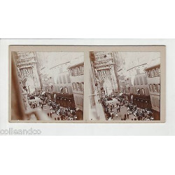Vue Stéréoscopique Stéréo 67 STRASBOURG La rue Mercière Cathédrale