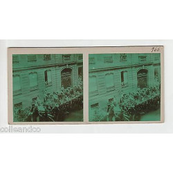 Vue Stéréoscopique Stéréo 67 STRASBOURG Rue Mercière Défilé...