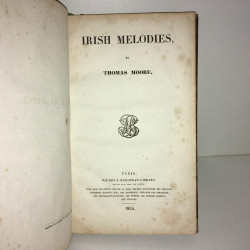 Thomas Moore IRISH MELODIES 1835 Baudry's European library Paris 88pp