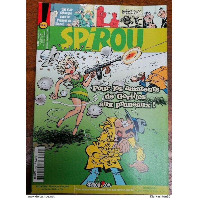 Spirou N3492 Pour les amateurs de gorilles aux pruneaux