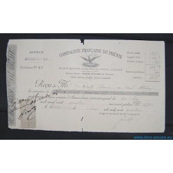 Lettre de Change COMPAGNIE FRANCAISE DU PHENIX Quittance Agence...