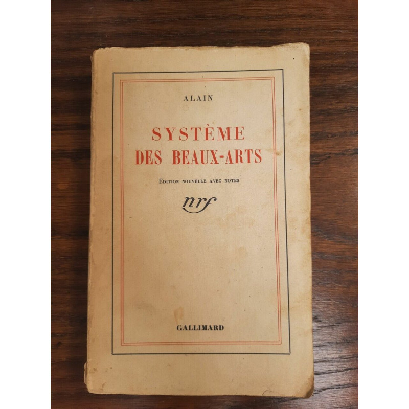 Alain Système des beaux arts gallimard