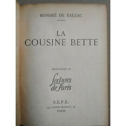 Honoré de Balzac La Cousine Bette Lectures de paris