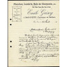 Facture EMILE GRISEY à bas evette territoire de belfort Scierie