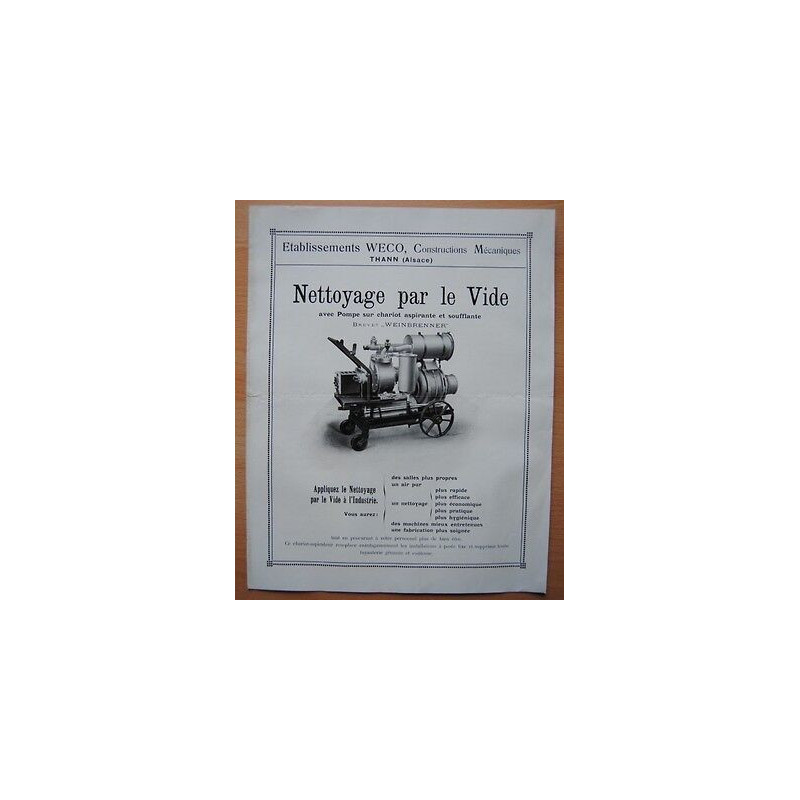 Pub WECO à THAN Alsace NETTOYAGE par LE VIDE Pompe