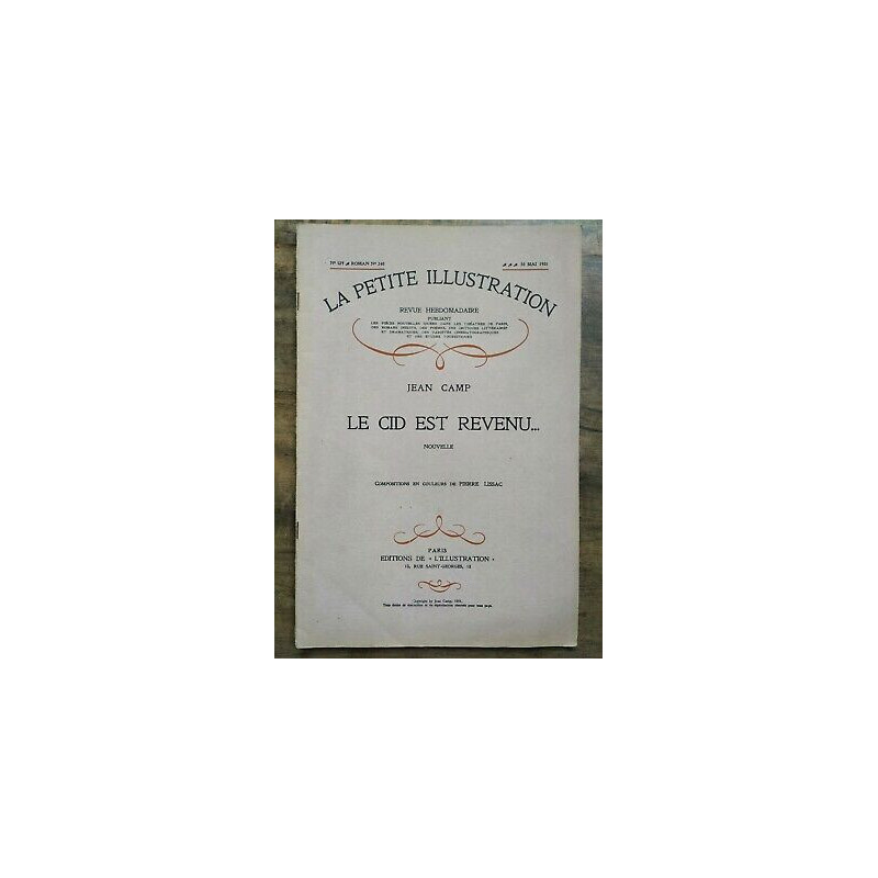 La Petite illustration Nº 529 Roman n240 30 Mai 1931