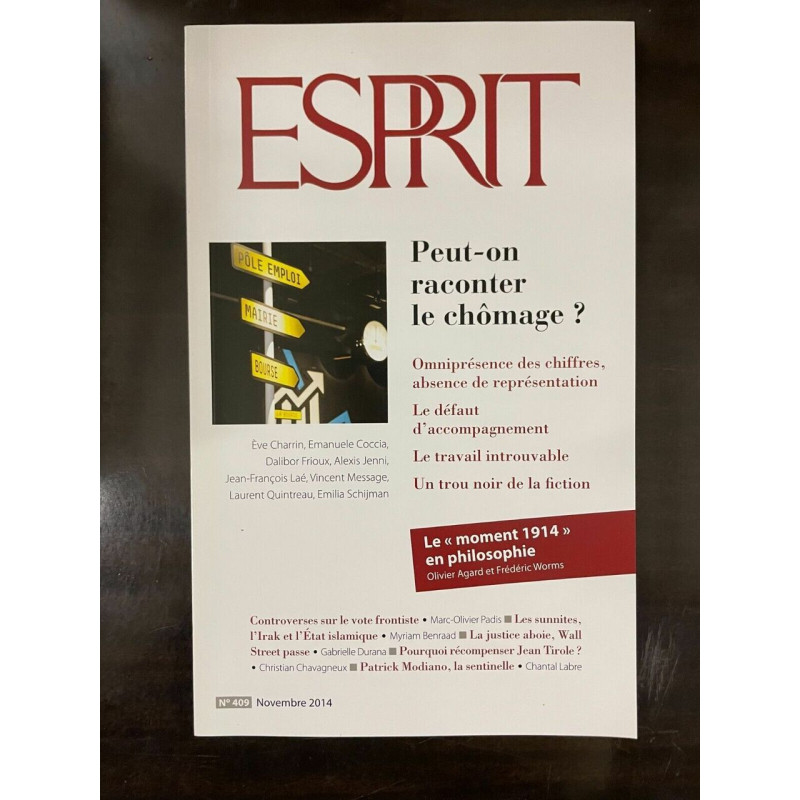 Revue Esprit n 409 peut on Raconter le Chômage Novembre 2014