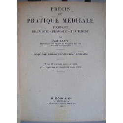 PRECIS DE PRATIQUE MEDICALE Médecine éd g Reliure