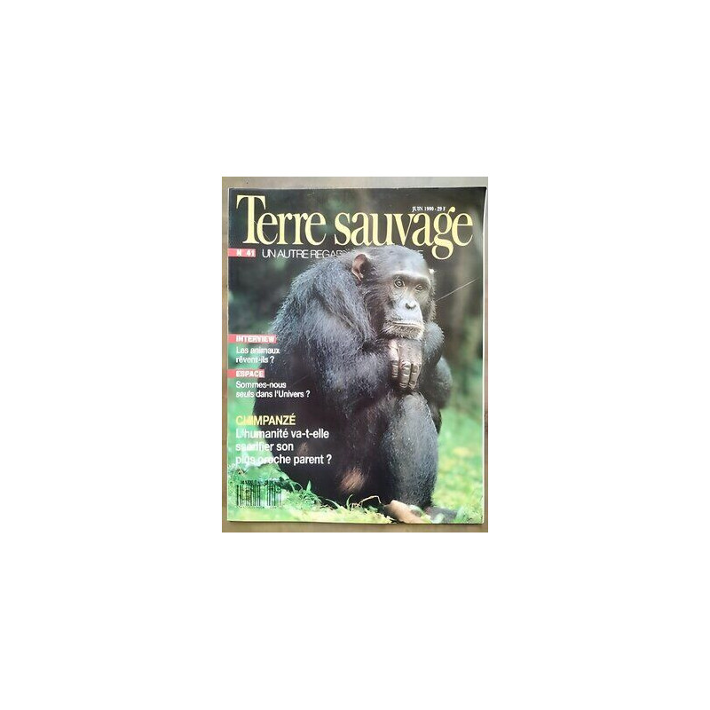 Terre Sauvage n41 Juin 1990 Chimpanzé