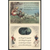 Lot de 4 AQUARELLES de J. TOUCHET Laboratoires Denis Chansons...