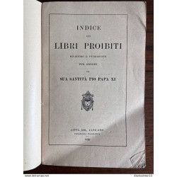 Indice dei Libri proibiti Sua santità Pio Papa xi