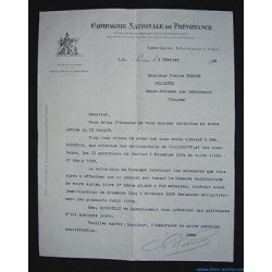Ancienne lettre La COMPAGNIE NATIONALE DE PREVOYANCE CNP rue...