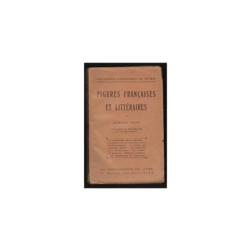 FIGURES FRANCAISES ET LITTERAIRES