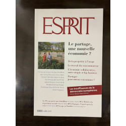 Revue Esprit n 416 Le partage une nouvelle économie Juillet 2015