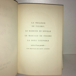 LA TRILOGIE DE FIGARO Théatre CLUB DES LIBRAIRES ex num BB9A