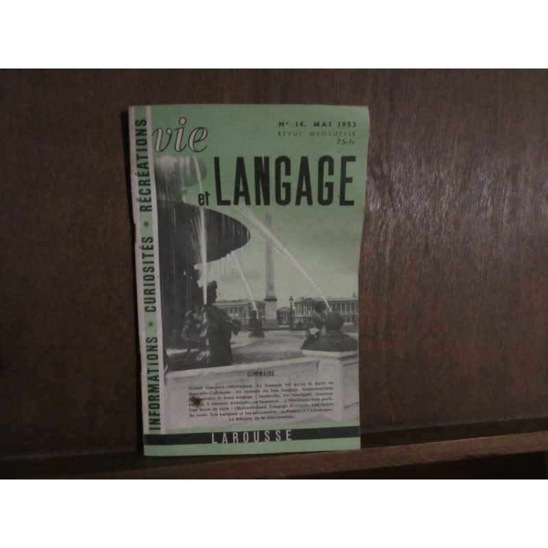 vie et langage n 14