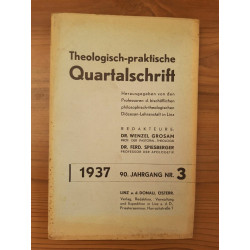 theologisch praktische Quartalschrift n 3 Linz a d donau 1937