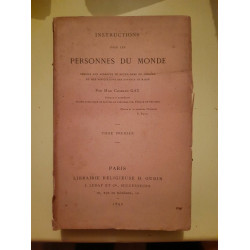 Instructions pour les personnes du Monde 1 Librairie Religieuse h...