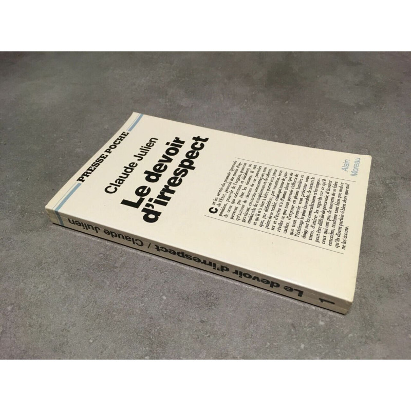 LE DEVOIR D'IRRESPECT PRESSE POCHE