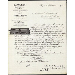 Facture b MULLER à Eloyes vosges Parements complets pour tissages