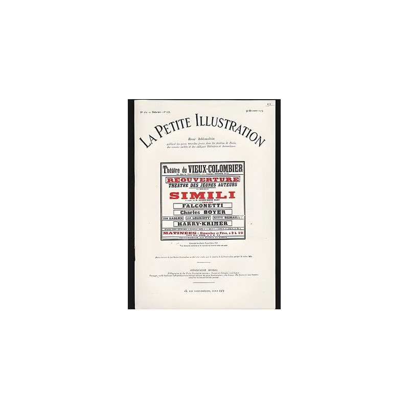 La petite illustration théâtrale n 150 Simili de Claude Roger MARX...