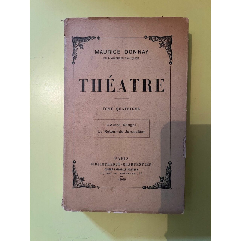 théâtre Tome quatrième bibliothèque charpentier