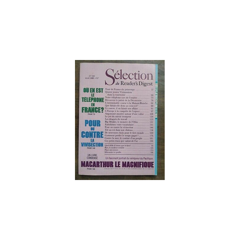 Sélection du Reader's Digest Nº 398 Avril 1980