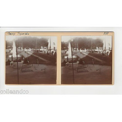 Vue Stéréoscopique Stéréo 54 NANCY EXPOSITION CANAL Marne Meurthe