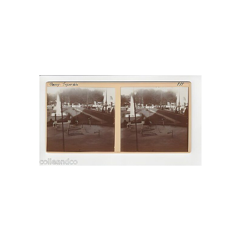 Vue Stéréoscopique Stéréo 54 NANCY EXPOSITION CANAL Marne Meurthe