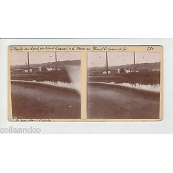 Vue Stéréoscopique Stéréo 54 NANCY EXPOSITION CANAL Marne Meurthe