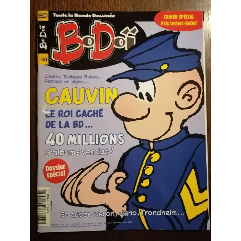 BoDoï n61 Cauvin Le Roi Caché de la BD Mars 2003