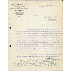Facture Jean Stockreisser à Strasbourg Travaux de Charpente Menuiserie