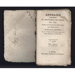Annuaire statistique du Département des VOSGES pour 1829