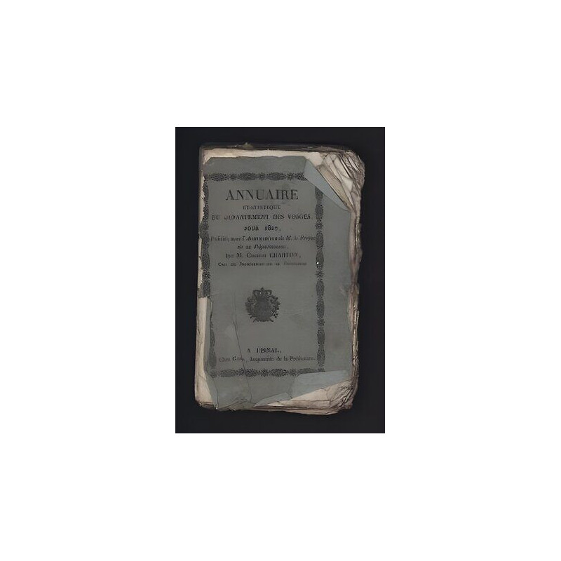 Annuaire statistique du Département des VOSGES pour 1827