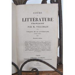 VILLEMAIN 1873 COURS DE LITTERATURE FRANCAISE au XVIIIe siècle...