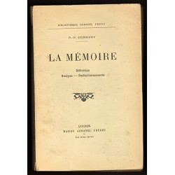 GERMERY P.-R LA MEMOIRE Définition Analyse Perfectionnements...