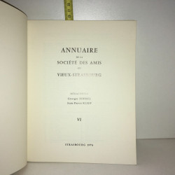 ANNUAIRE DE LA SOCIETE DES AMIS DU VIEUX STRASBOURG n VI 6