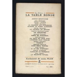 L'AMOUR TRISTE La Table Ronde
